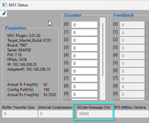 GCode Message Cntr