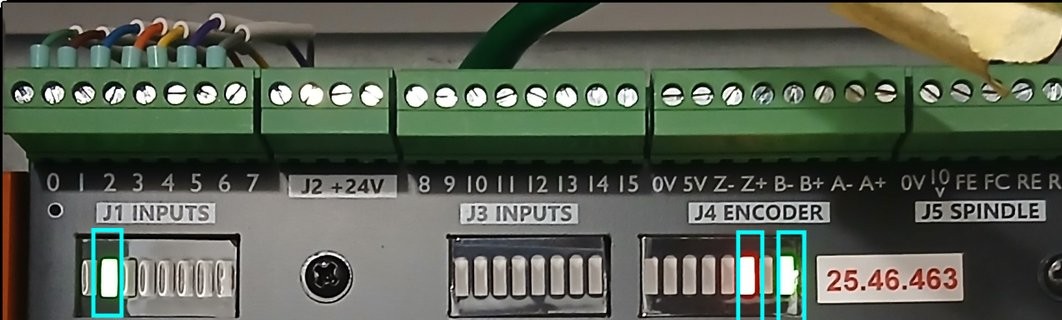 Controller diagnostics with input LED lit