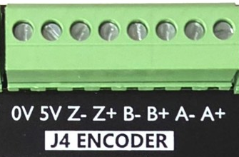 J4 encoder: 0V 5V Z- Z+ B- B+ A- A+